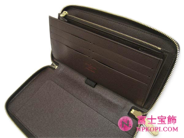 (LOUIS VUITTON)ルイヴィトン ブランドコピー ダミエ長財布 ジッピーオーガナイザー エベヌ N60003